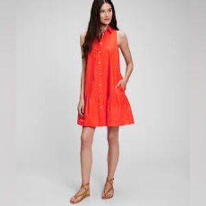 Gap Ruffle Hem Shirt Dress